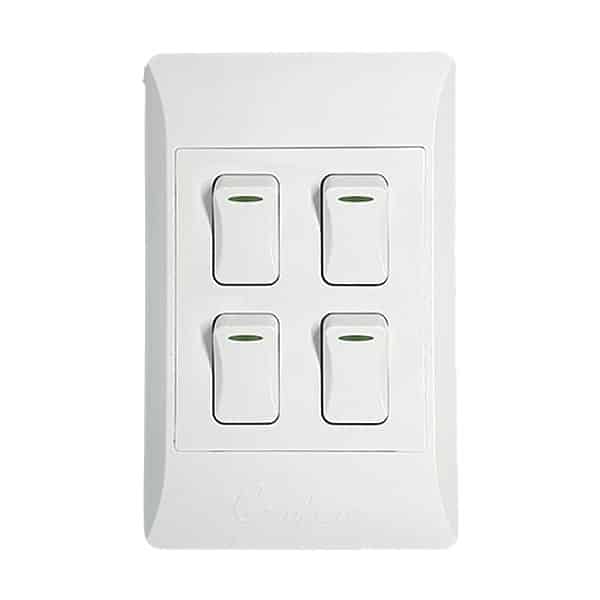 Condere 4 Lever 1 Way Switch 4x2 Emco Electrical
