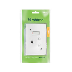 Crabtree Socket Outlet Single Hori 4x2