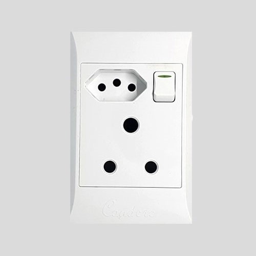 Condere Socket Outlet Single+Euro Hori 4x2
