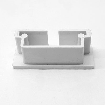 Trunking End Cap 16x40mm 1 White plastic electrical conduit box for safe and reliable wiring installation. Trunking End Cap 16x40mm
