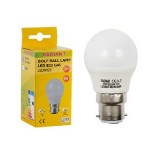 Golf 6 Watt B22(BC) W/W LED Lamp