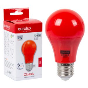 A60 7 Watt E27(ES) Red LED Lamp