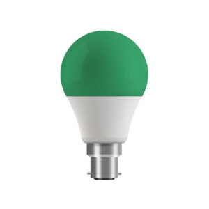 Energy-efficient green LED light bulb, ideal for modern lighting solutions and electrical wiring installations. Suitable for residential and commercial electrical projects.