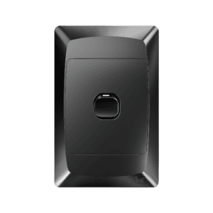 MES 1 Lever 1 Way Switch Black 4x2