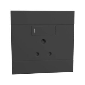 VETI2 Socket Outlet Single Charcoal 4x4