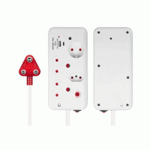 Multiplug 4 Way+USB Med Surge