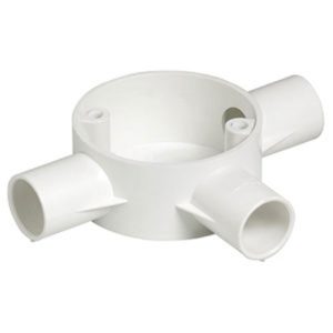 Junction Box Round 3 Way 20mm PVC Junction Box Round 3 Way 25mm PVC