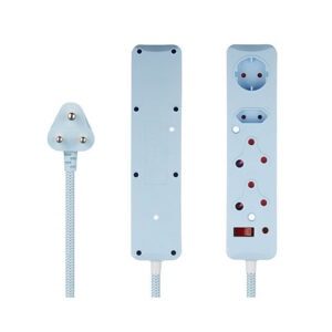 Multiplug 4 Way Surge Blue
