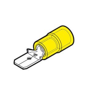 3DM Terminal Male Disconnect 6.4mm² Yellow 5pcs