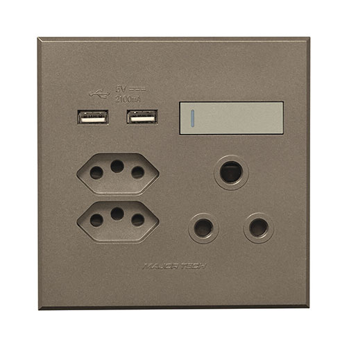 VETI3 Socket V-Slim USB Bronze 4x4 1 VETI3