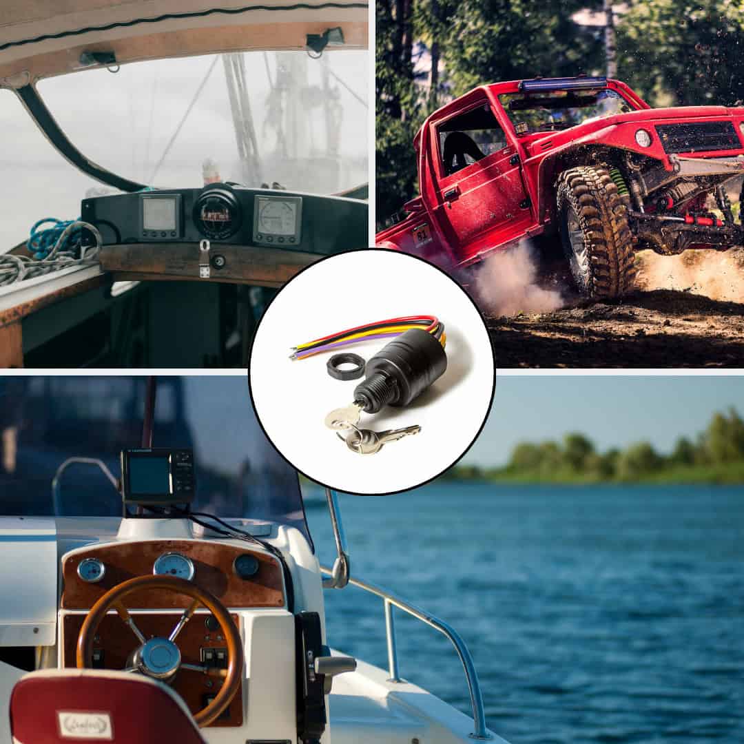 Switch Ignition Universal Boat Water Resistant 15A 12V 3 Switch Ignition Universal Boat Water Resistant 15A 12V